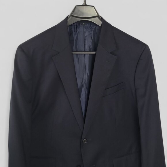 Bonobos Slim Fit 46R Navy Blue Wool 2 Button Blazer Jacket - Picture 3 of 12